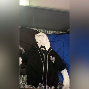 Hollister Black and White Lightweight Jacket